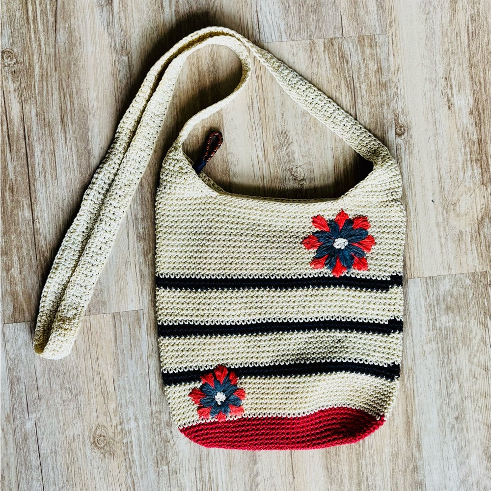 The Sak Ivory Crochet Crossbody Bag Purse